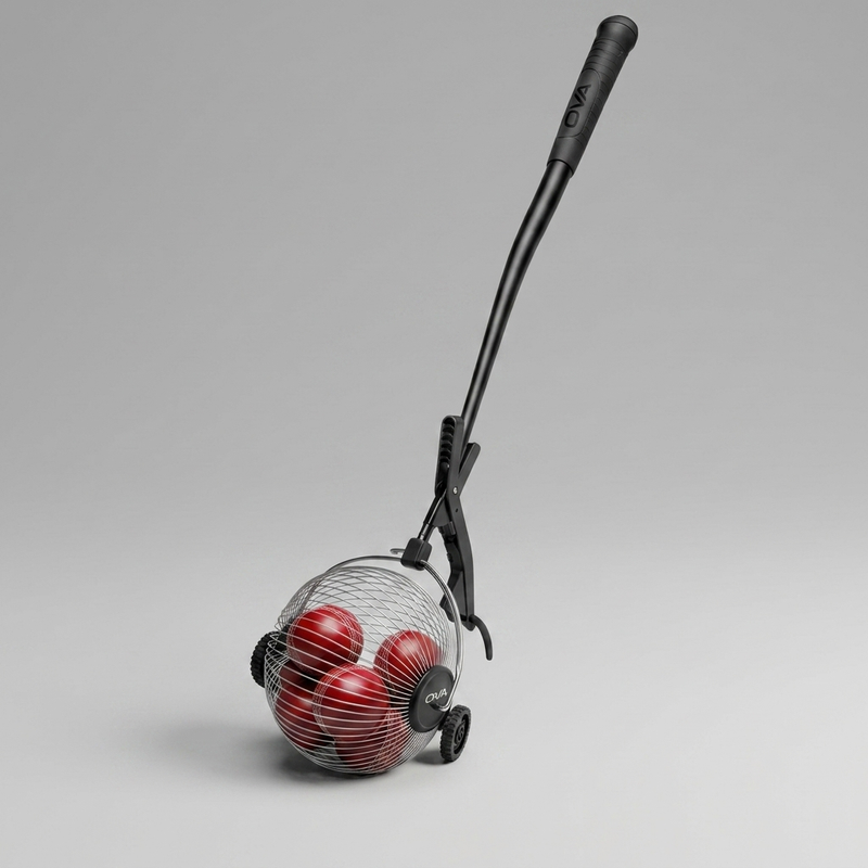 Ova NetCollect Rolling Cricket Ball Collector With 24 Ball Capacity for Net Sessions